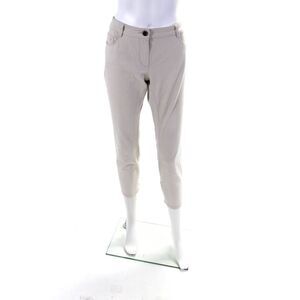 Sharis Place Women's Midrise Five Pockets Skinny Ankle Pant Beige Size 38